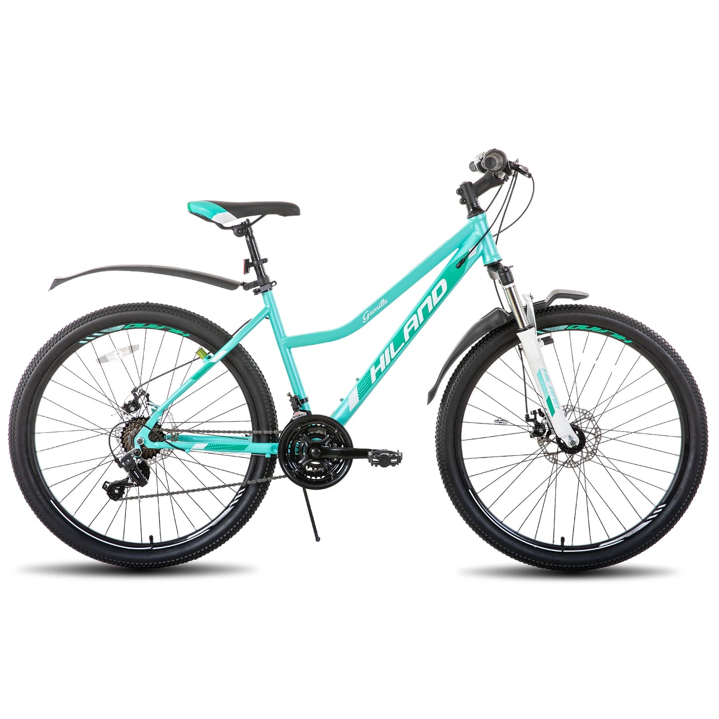 Hiland 26 Inch Womens Mountain Bike,with Step-Through Frame,Shimano 21 Speeds,Suspension Fork MTB,Bicycle for Women Men Adult