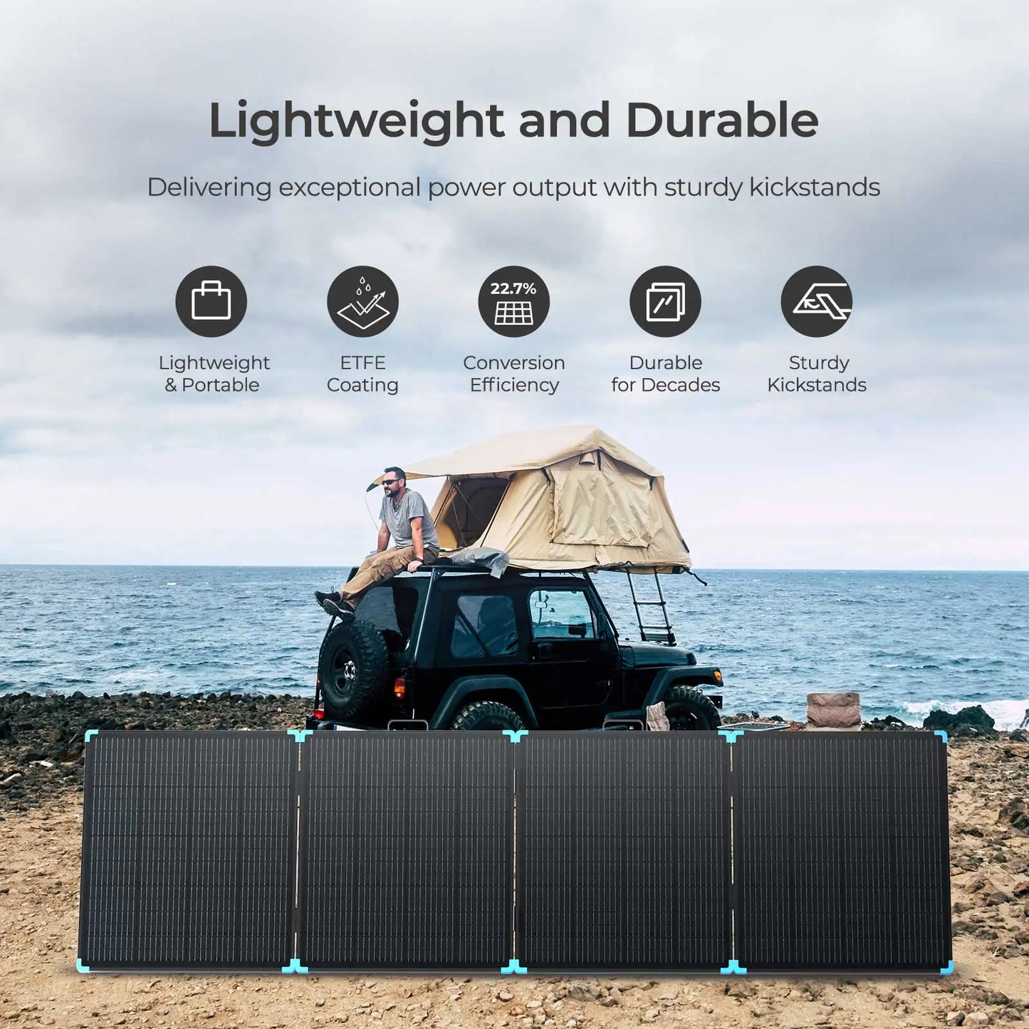Renogy Portable Solar Suitcase Foldable Panel Kickstands RV