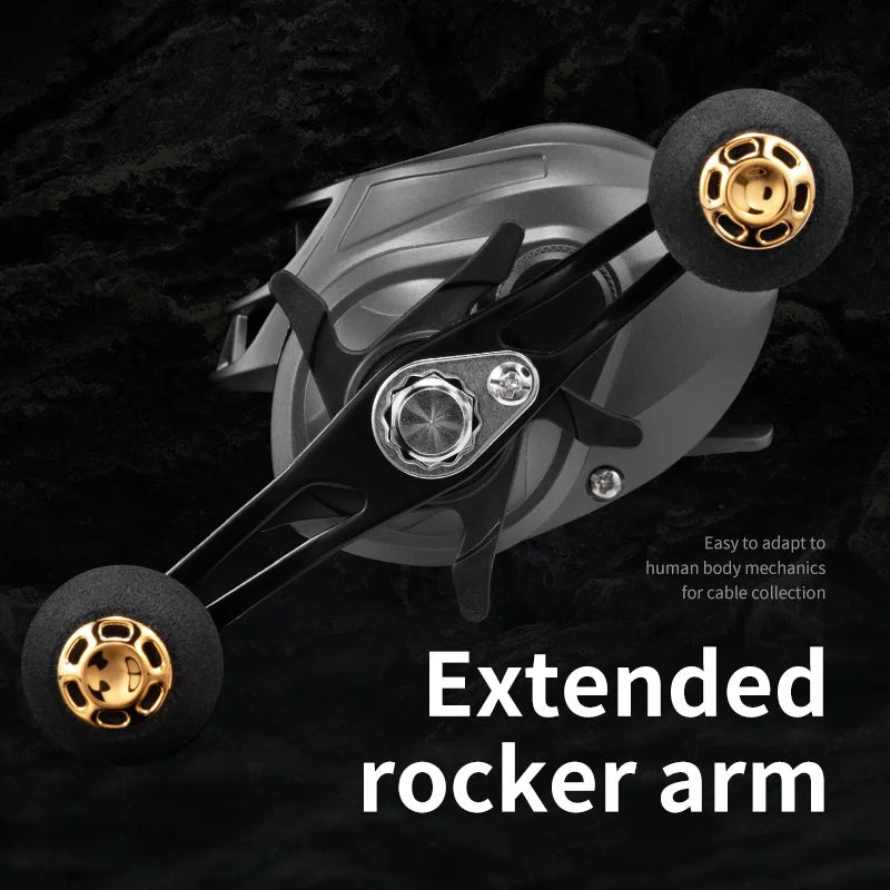 AK Baitcasting Reel Gear Ratio 7.2:1 High Speed Fishing Reel for Bass Saltwater Baitcaster