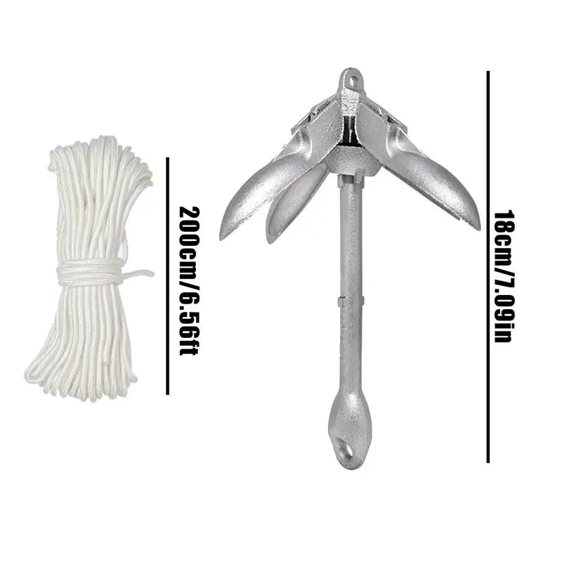 Anchoring For Kayak Quick Release Boat Anchoring Folding Heavy-Duty Retrievable Boat Accessories For Lake Fishing Kayaking Dock