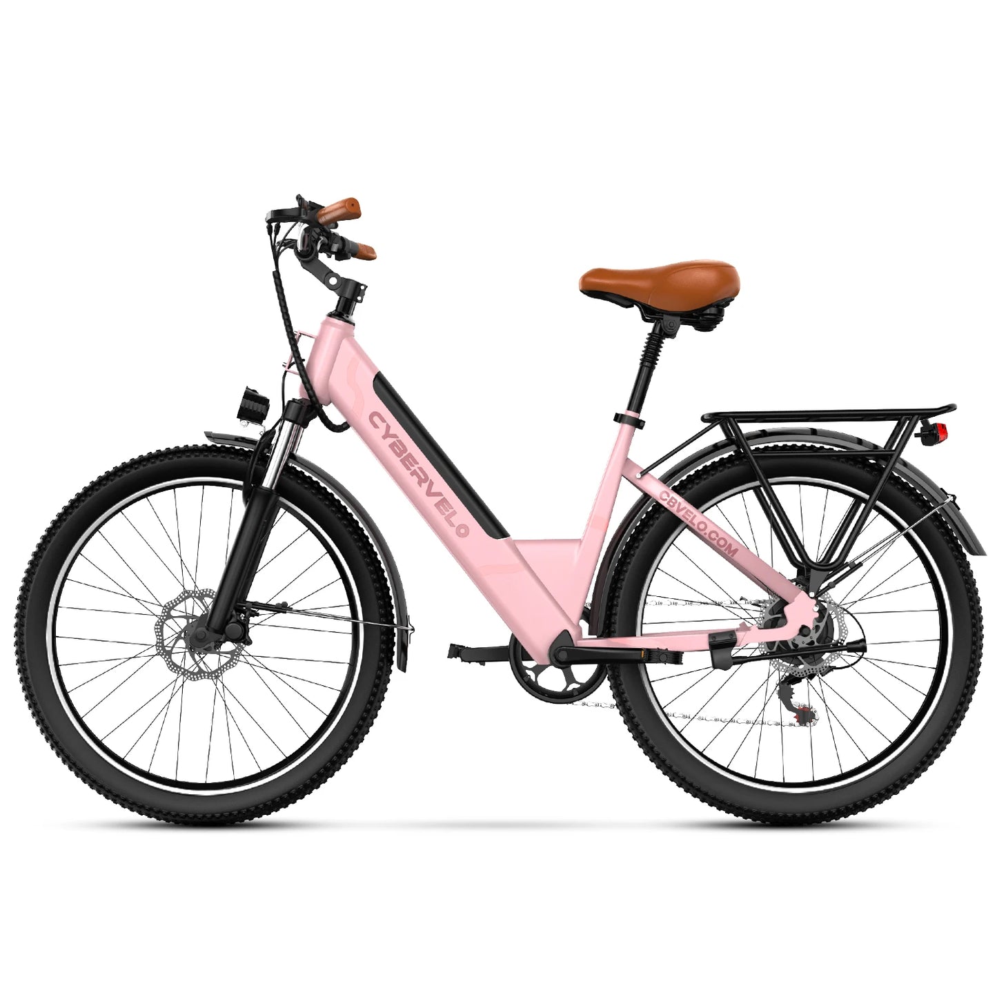 1000W Peak 26" Step-Thru Electric Bike, 48V Detachable Battery, 7-Speed Adult Urban Commuter Ebike EK2