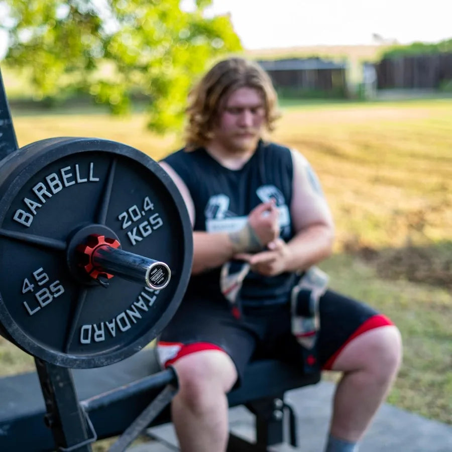 Weight Plate Pairs and Sets for Barbell Standard Powder Coated Durable Fits 2 Olympic Barbells 2 Tolerance Guarantee
