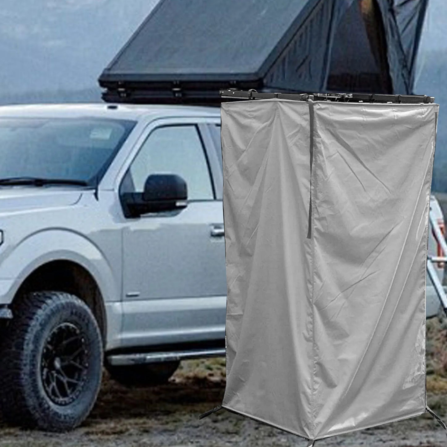 Car Side Shower Tent Waterproof Privacy Shower Tent RV Tailgate Van Toilet Changing Room Shelter for Outdoor Camping HikingBeach