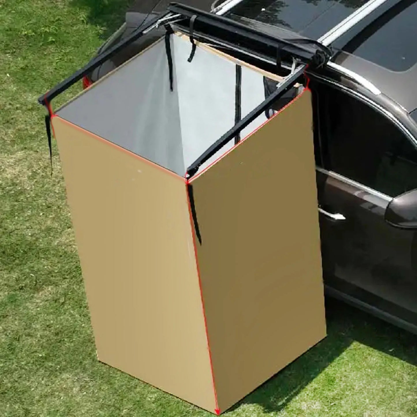 Car Side Shower Tent Waterproof Privacy Shower Tent RV Tailgate Van Toilet Changing Room Shelter for Outdoor Camping HikingBeach