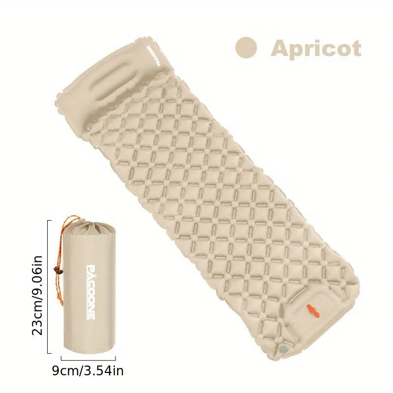 PACOONE Camping Press-type Inflatable Mattress Moisture Waterproof Outdoor Sleeping Pad Bed Beach Air Mat Tent Travel Cushion