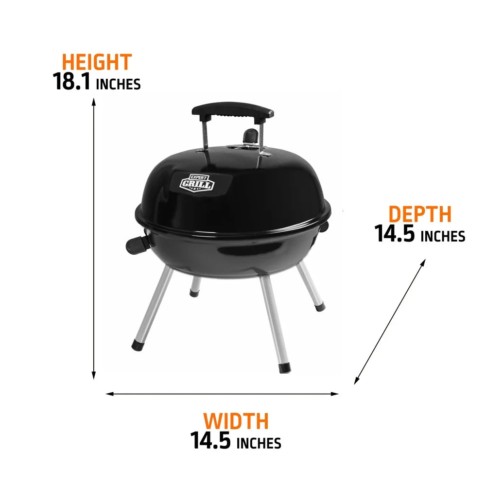 Feature Portable Charcoal Tabletop Grill Dome Design