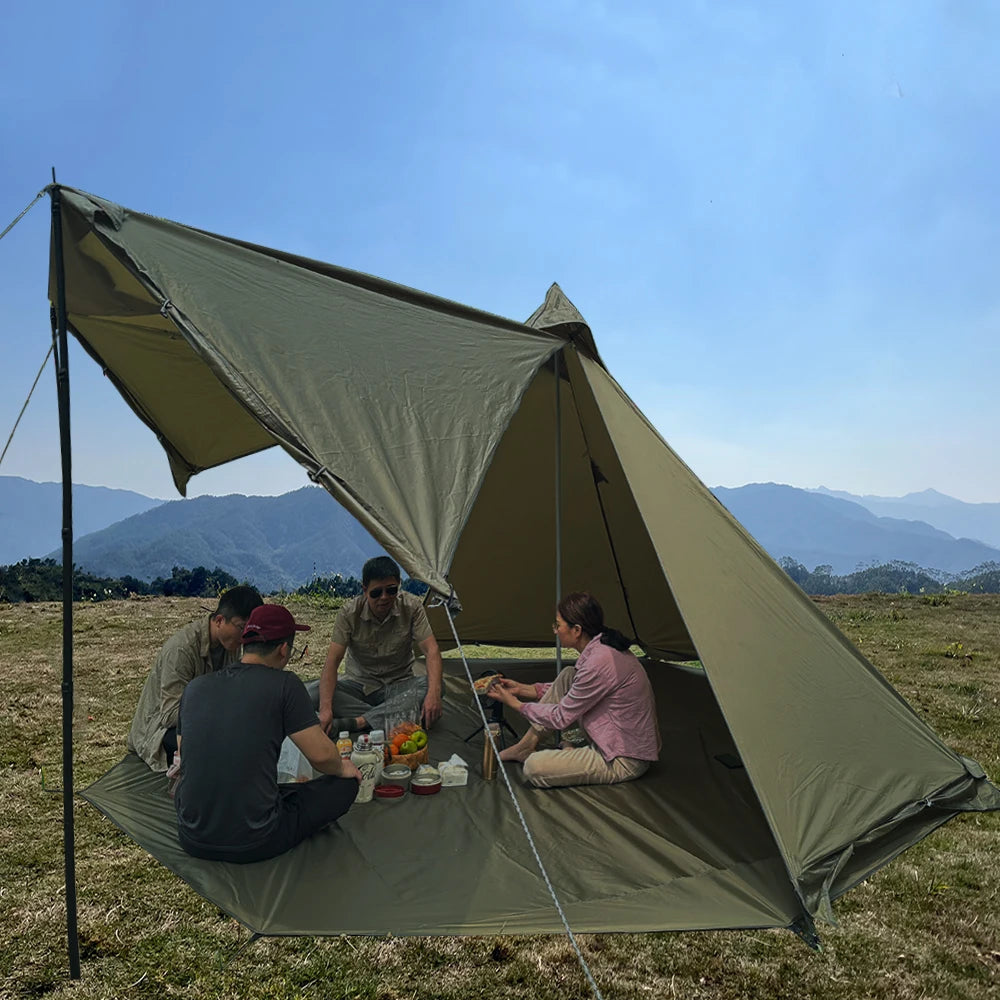 4 Season Camping Hot Tent with Stove Jack Waterproof Tipi Teepee Tent for 2 3 4 Person Winter Fishing Hiking Survival Bushcraft