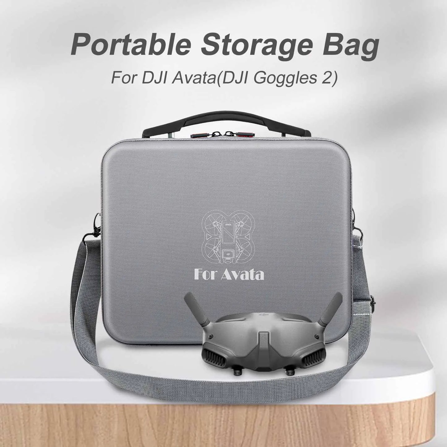 PU Carrying Case Adjustable Strap Waterproof Carrying Handbag Portable Flying Glasses Bags Drone Accessories for DJI Avata