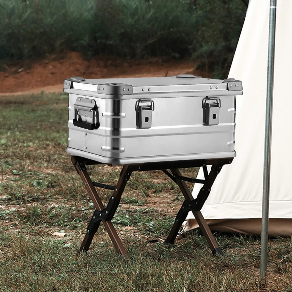 30-80L Camping Picnic Travel Aluminum Alloy Large Capacity Box Accessories Storage Bag Hiking Accessories Outdoor Storage