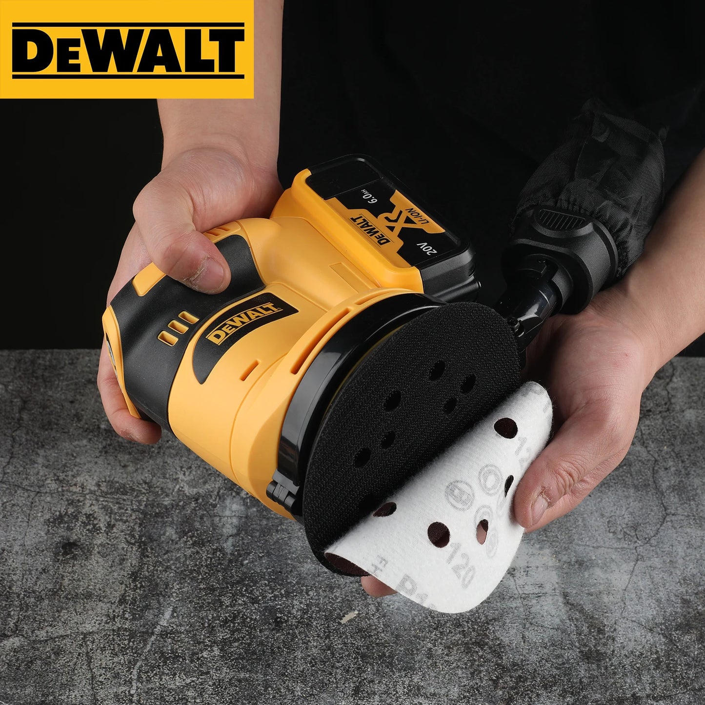 DeWalt WS - KA7 XR LI - ION Electric Polisher – Rechargeable, Lightweight Mini, ComfortGrip, 3 - Gear Adjust, 125mm Sandpaper
