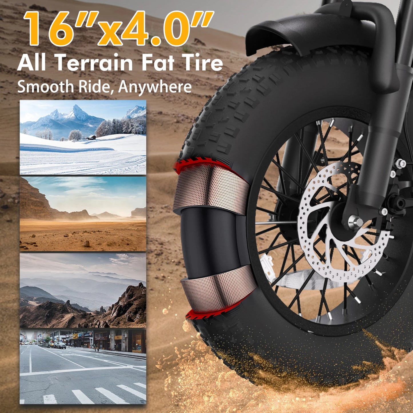 Bodywel M16 Off-Road Electric Bike for Adults 1500W Motor 48V 15AH Battery Fat Tire Mountain Moped Ebike All-Terrain Motorcycle