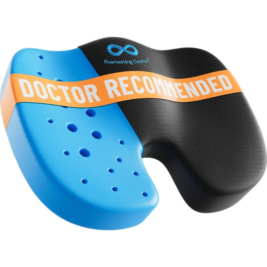 Comfort Doctor Recommended Memory Foam Seat Cushion for Office Chairs & Car Seat - Ergonomic Office Desk Accessories