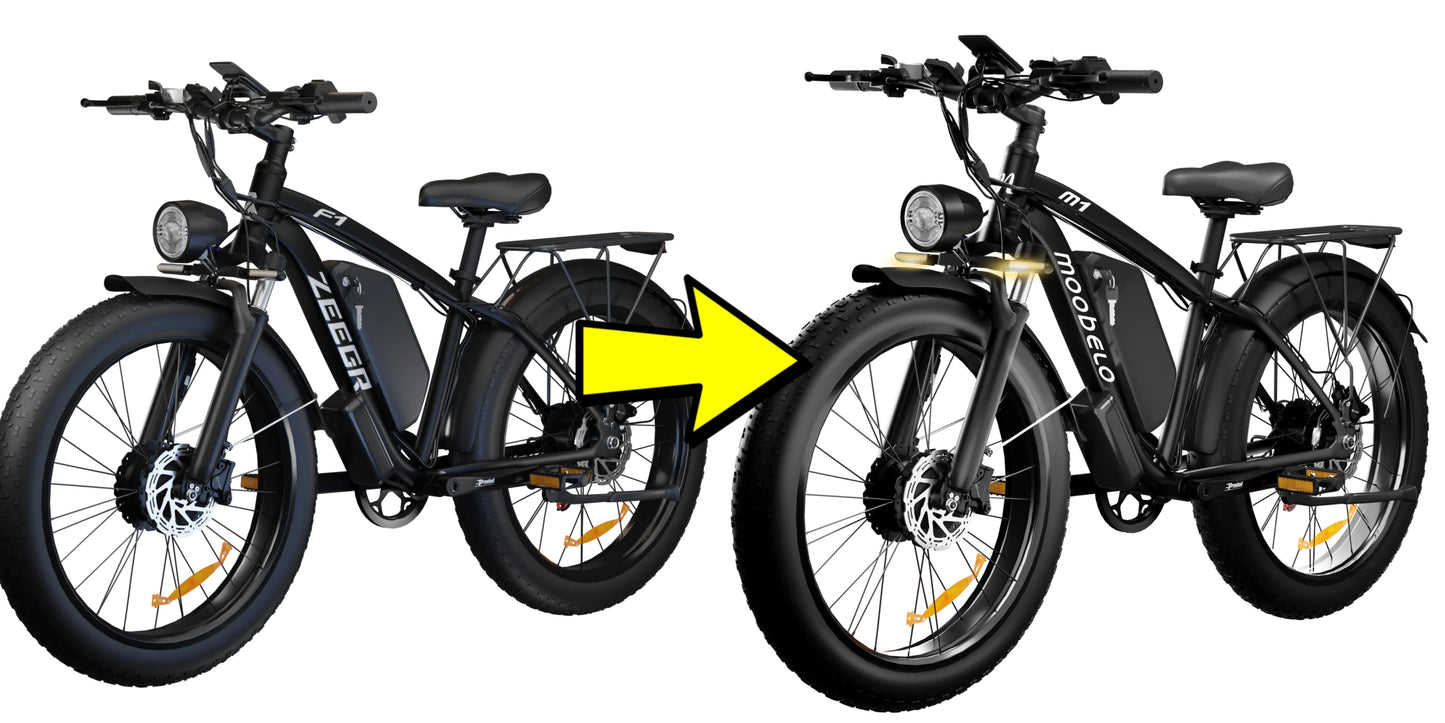 Moobelo M1 2000W Dual-Motor E-Bike 48V 22.4ah Fat Tires Full Suspension CE Certified US Warehouse Snow Beach Urban Riding Ebike