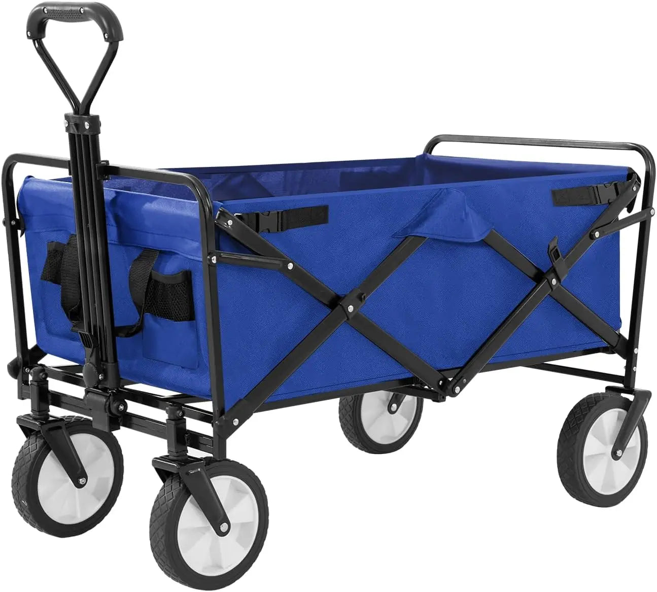 39" Collapsible Wagon Folding Foldable Garden Cart with Large Capacity 330 LBS Capacity Portable Utility Wagon Cart Heavy Duty f