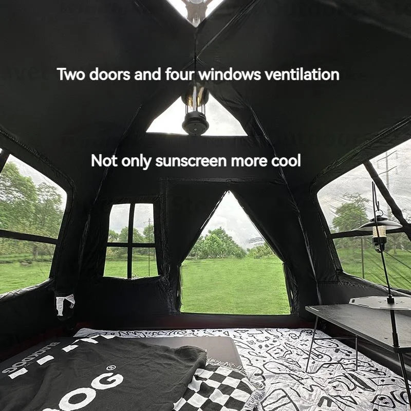Naturehike BLACKDOG Camping One-touch Tent 3 ~ 4 People for Outdoor Travel Picnic Beach 150D Oxford Vinyl Tent Waterproof 2000mm