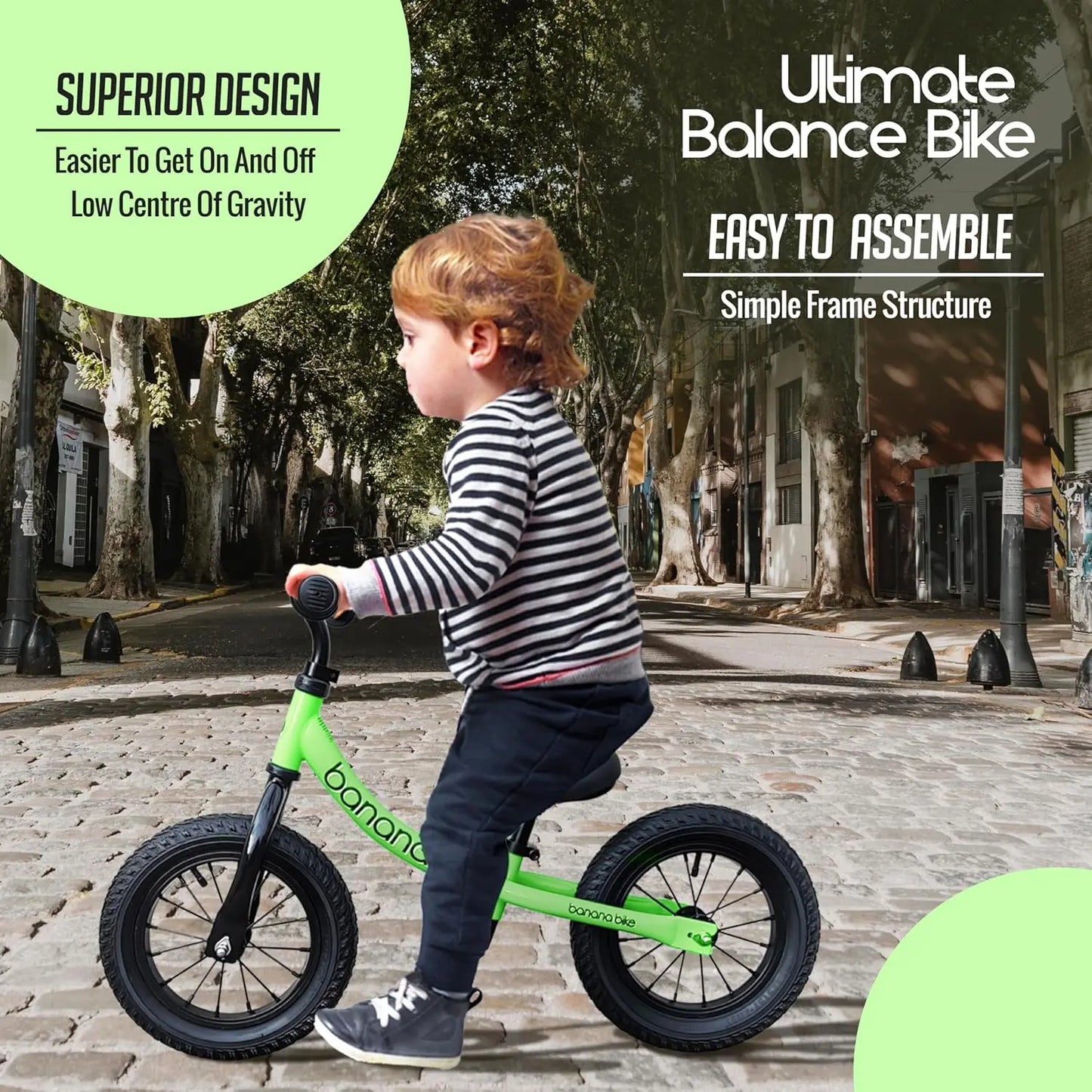 Balance Bike - Lightweight Toddler Bike - No Pedal with Adjustable Handlebar and Seat - Durable Aluminum -Equipped with EVA Tire