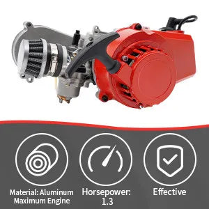 49cc 50cc 2 Stroke Racing Gasoline Engine Single Cylinder Pull Start Motor for Dirt Bike Pocket Bike ATV Scooters Engine Kits