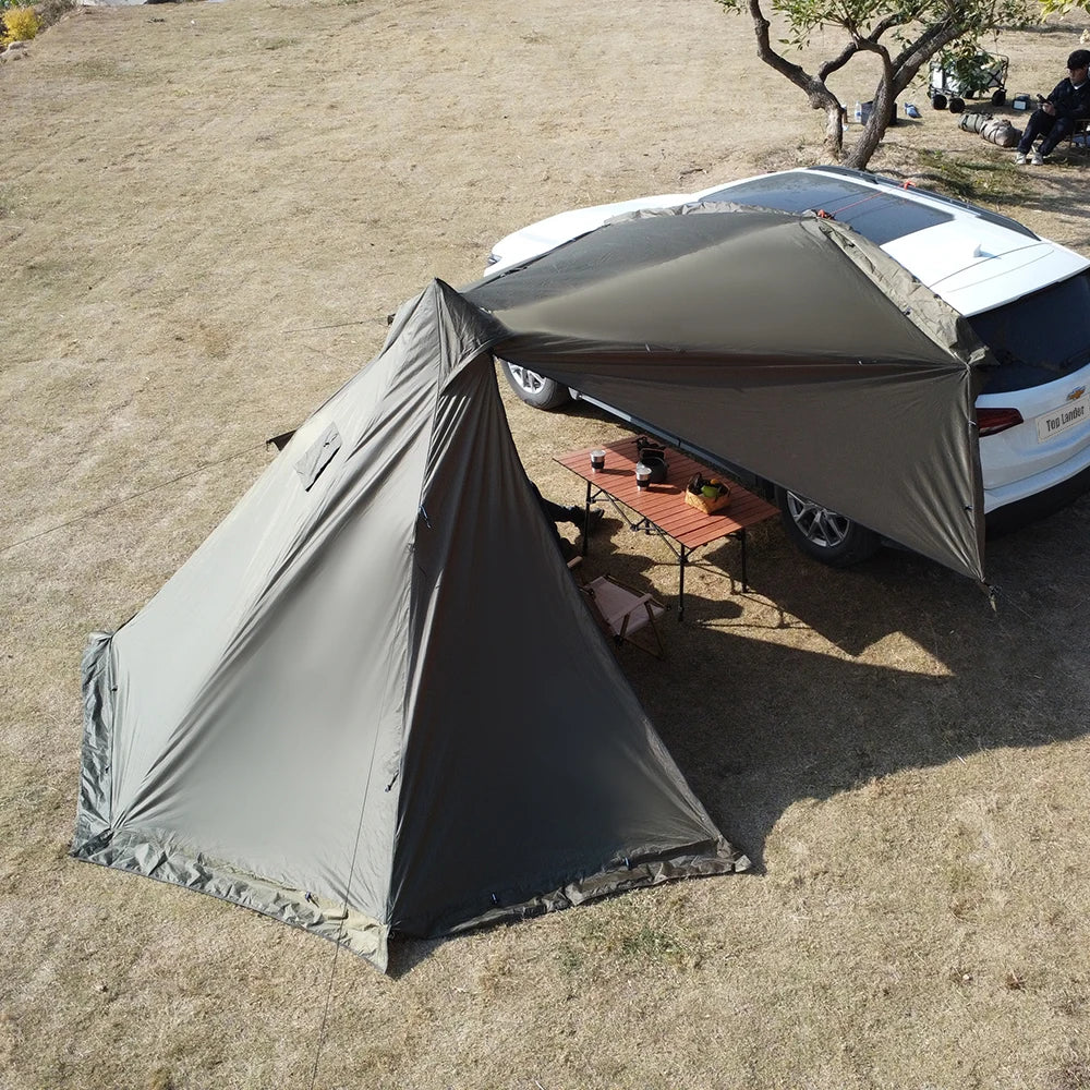 4 Season Camping Hot Tent with Stove Jack Waterproof Tipi Teepee Tent for 2 3 4 Person Winter Fishing Hiking Survival Bushcraft