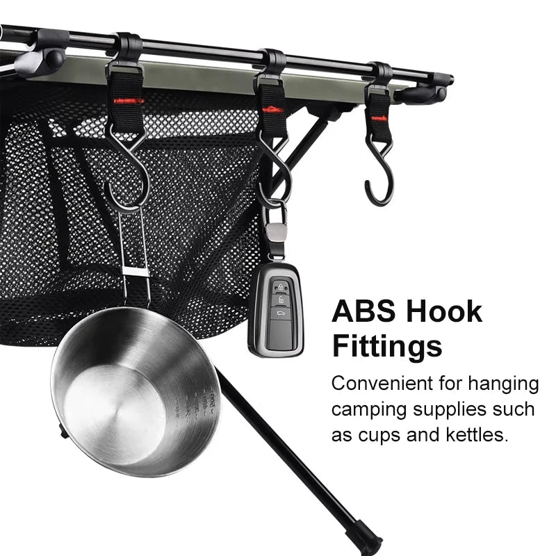 West Tune Folding Camping Table Aluminum Storage Mesh Bag