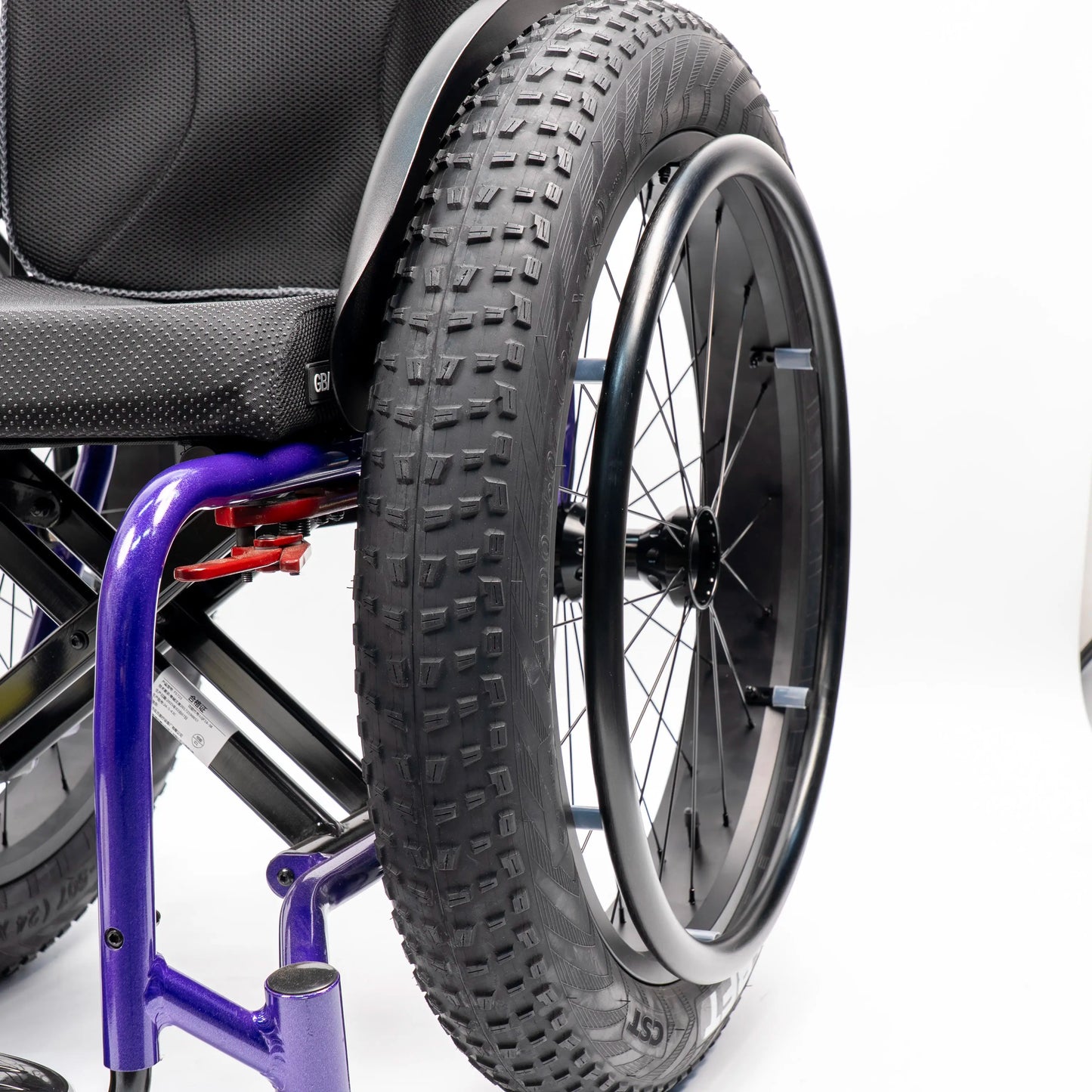 Sports Wheelchair 5802 Hard All-Terrain Big Wheel Sports Wheelchair Snow Tire Beach Wheel Shock Absorber Front Model