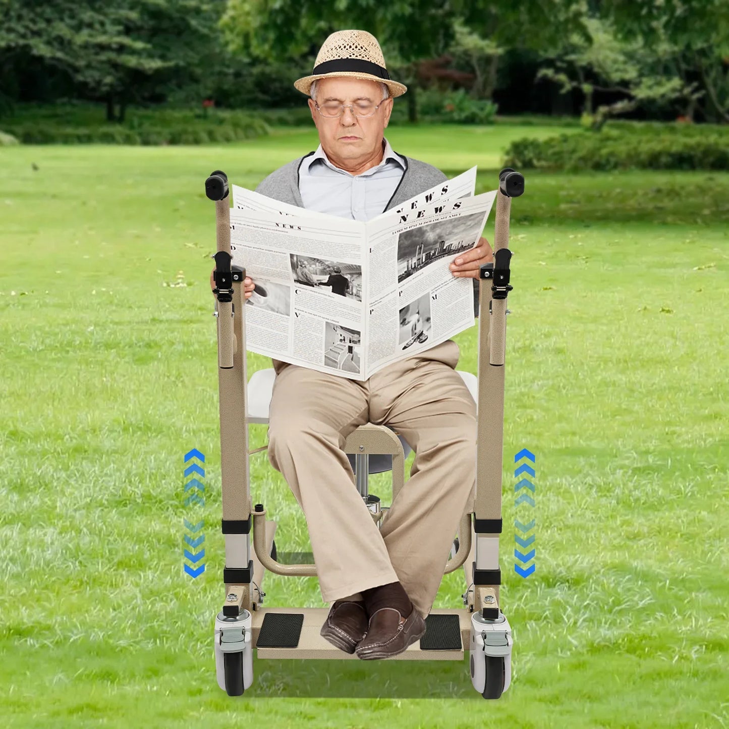 Hydraulic Patient Lifting Chair 180 Degree Transfer