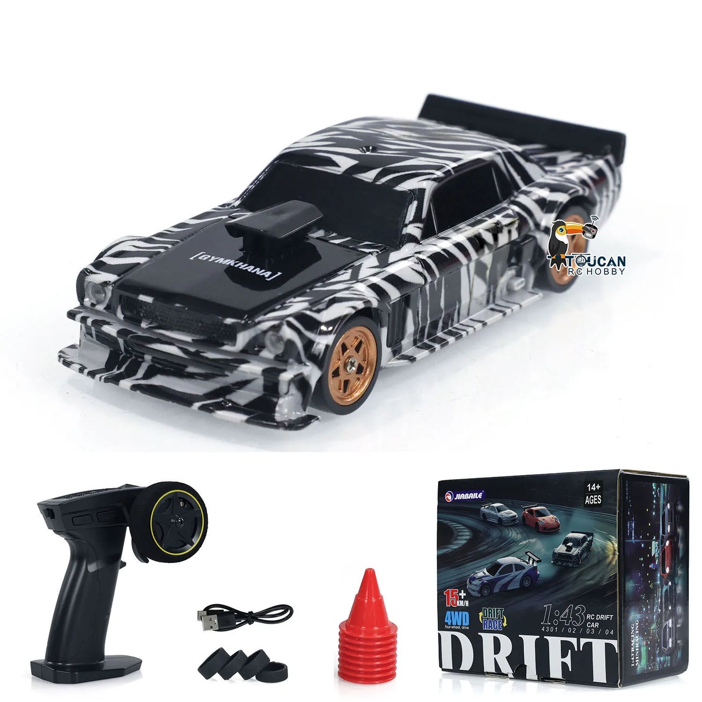 US Stock RC Drift Car 1/43 RTR Race 4WD Gyro Four-wheel Drive Radio Control High Speed Model 2.4G Racing Drifting Cars Toy Model