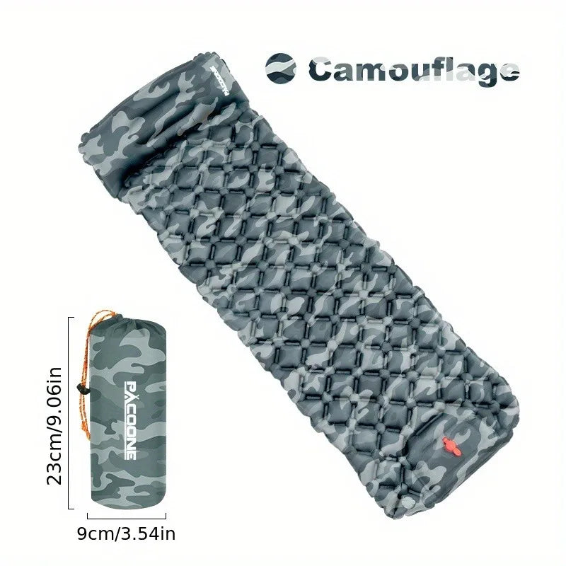 PACOONE Camping Press-type Inflatable Mattress Moisture Waterproof Outdoor Sleeping Pad Bed Beach Air Mat Tent Travel Cushion