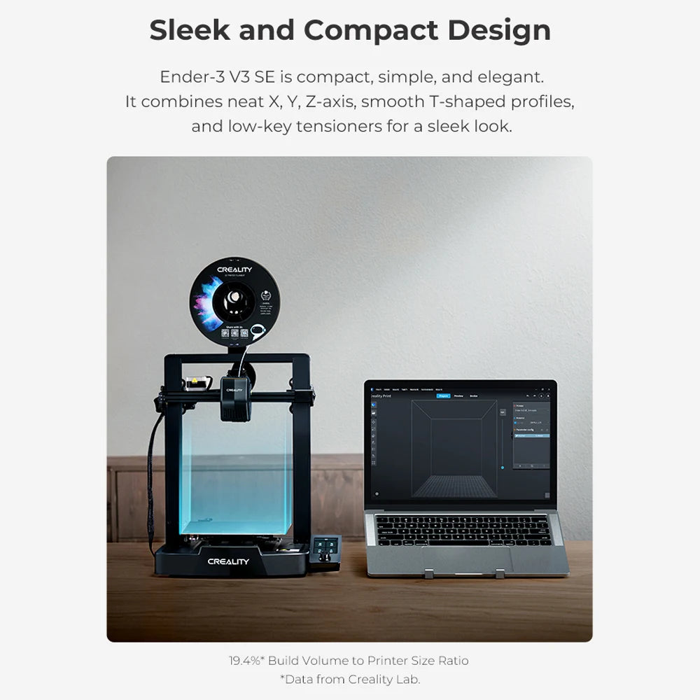 Creality Ender-3 V3 SE 3D Printer Worry-free Auto Leveling Sprite Extruder Dual Z-axis PC Spring Steel 250mm/s Fast Printing