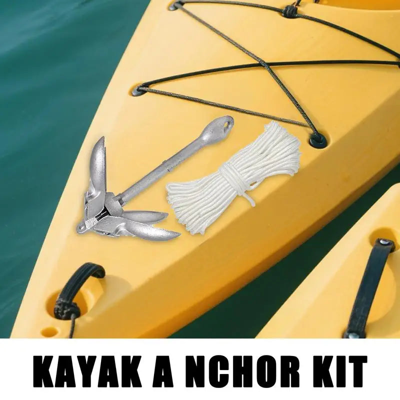 Anchoring For Kayak Quick Release Boat Anchoring Folding Heavy-Duty Retrievable Boat Accessories For Lake Fishing Kayaking Dock