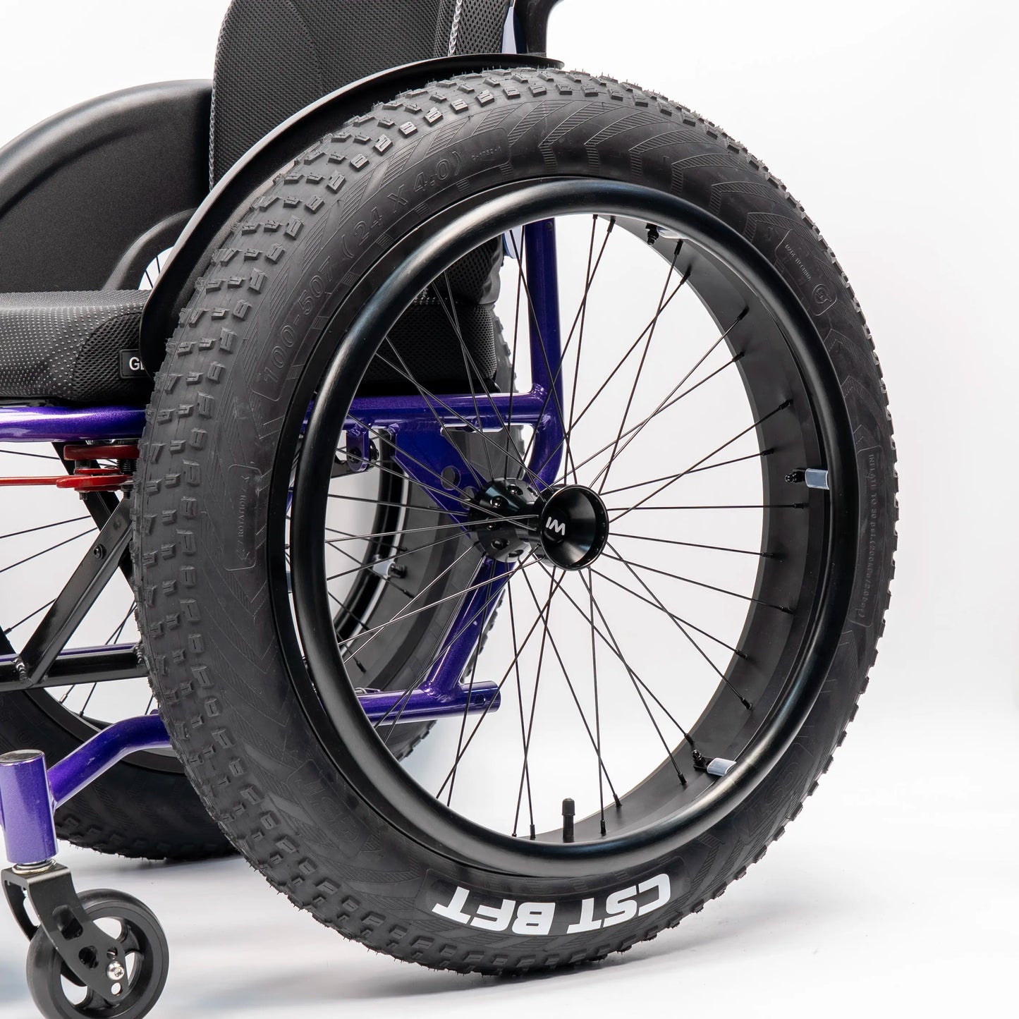 Sports Wheelchair 5802 Hard All-Terrain Big Wheel Sports Wheelchair Snow Tire Beach Wheel Shock Absorber Front Model