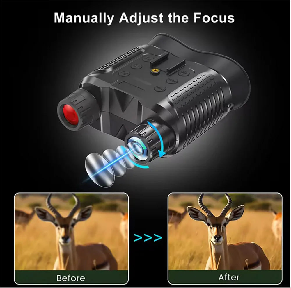 NV8160 Night Vision Binoculars for Adults, Head Mounted Tactical Helmet Night Vision Goggles 8X Digital Zoom for Outdoor Hunting