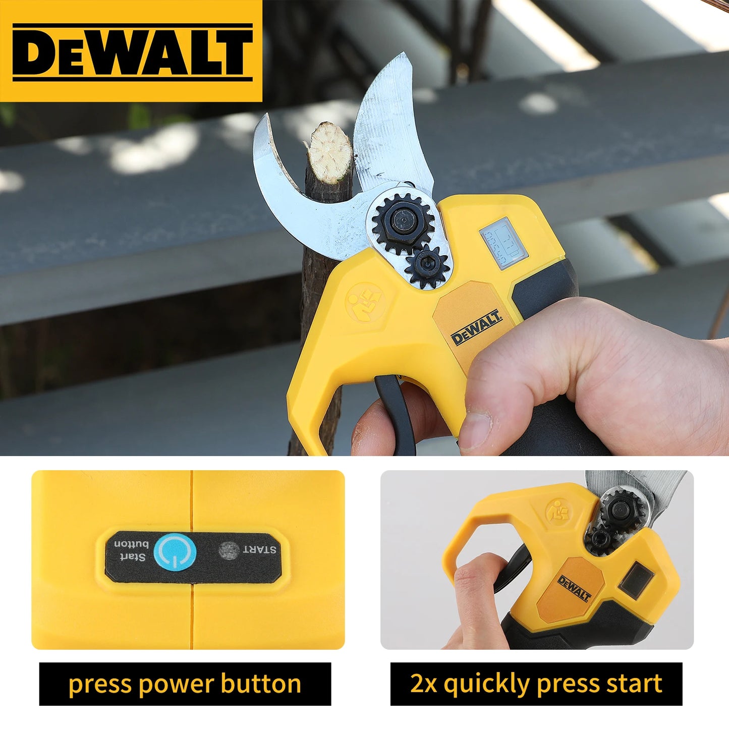 Dewalt 18V Brushless Cordless Pruning Shears:The Ideal Tool for Effortless and Precise Fruit Tree&Branch Trimming in Your Garden