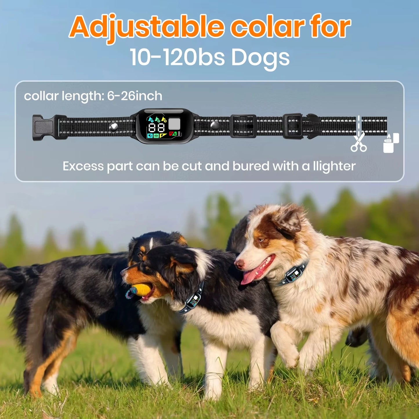 2026 New AI Electric Collar for Dog Training,3300ft Dog Training Collar with Automatic Mode,IPX7 Waterproof Dog Anti Bark Collar