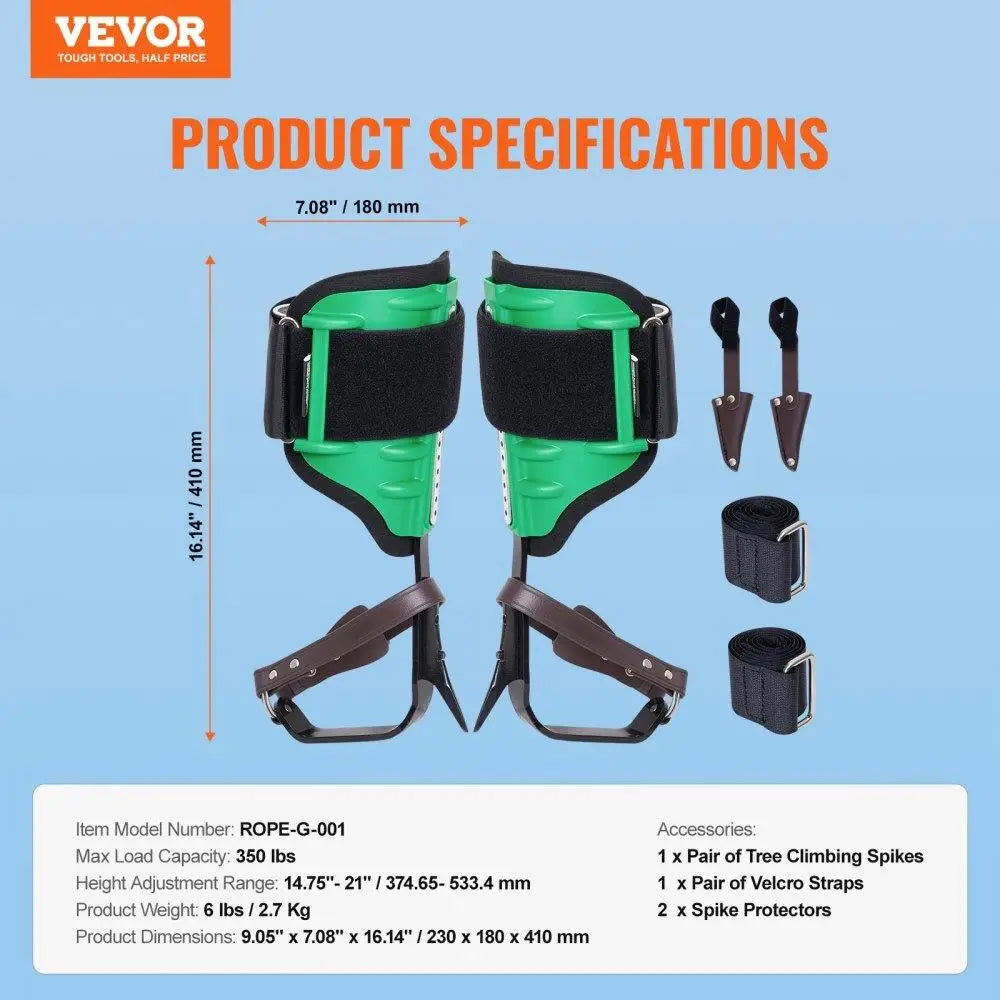 Tree Climbing Spikes & Spurs Alloy Steel Professional Tree Climbing Gear