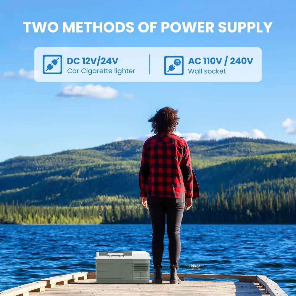 Portable 12V Car Refrigerator 12 24V DC For Truck RV Camp