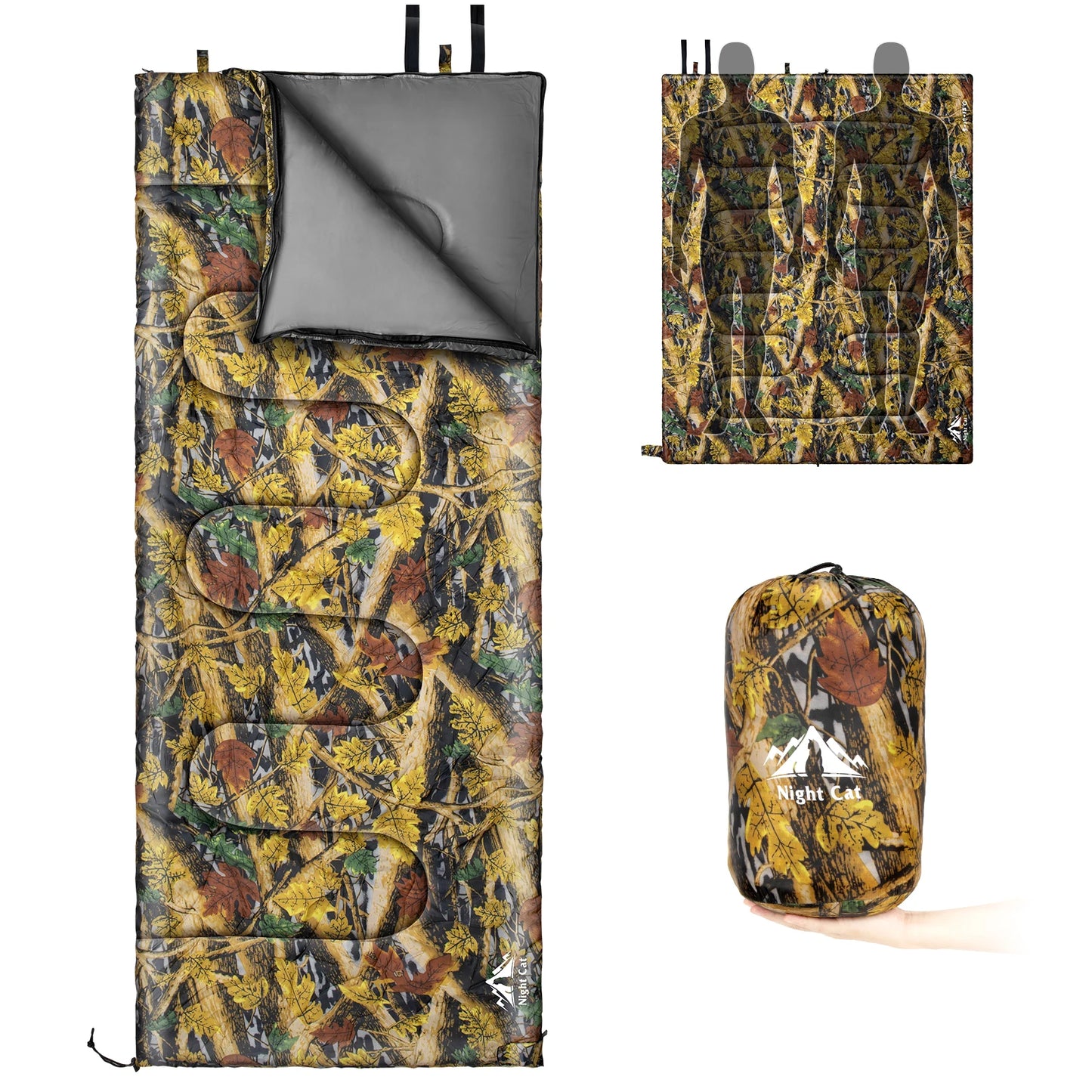 Night Cat Camping Sleeping Bag Lightweight For Travel