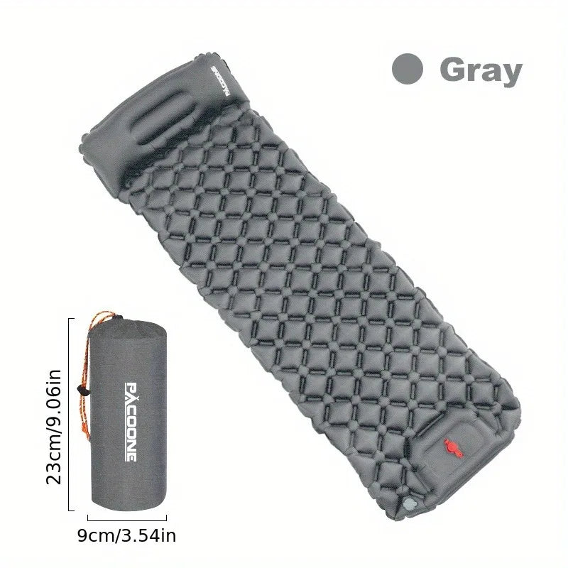 PACOONE Camping Press-type Inflatable Mattress Moisture Waterproof Outdoor Sleeping Pad Bed Beach Air Mat Tent Travel Cushion
