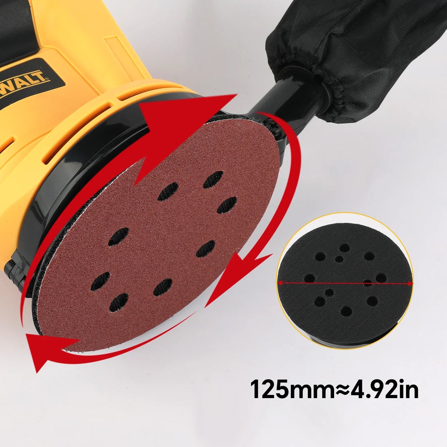 DeWalt WS - KA7 XR LI - ION Electric Polisher – Rechargeable, Lightweight Mini, ComfortGrip, 3 - Gear Adjust, 125mm Sandpaper