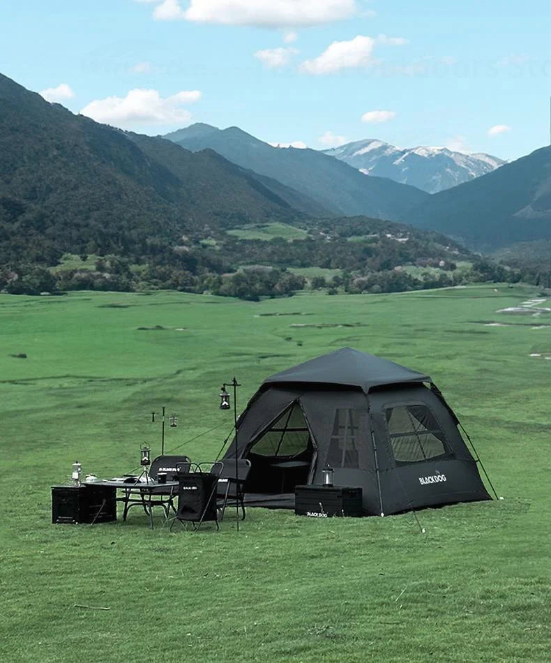 Naturehike BLACKDOG Camping One-touch Tent 3 ~ 4 People for Outdoor Travel Picnic Beach 150D Oxford Vinyl Tent Waterproof 2000mm