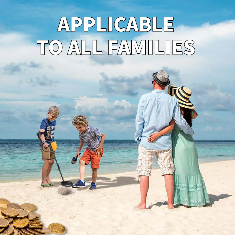 Metal Detector for Adults & Kids, Lightweight Metal Detector Waterproof Adjustable 30" to 42" Gold Detector for Backyard Search