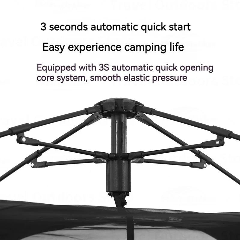 Naturehike BLACKDOG Camping One-touch Tent 3 ~ 4 People for Outdoor Travel Picnic Beach 150D Oxford Vinyl Tent Waterproof 2000mm