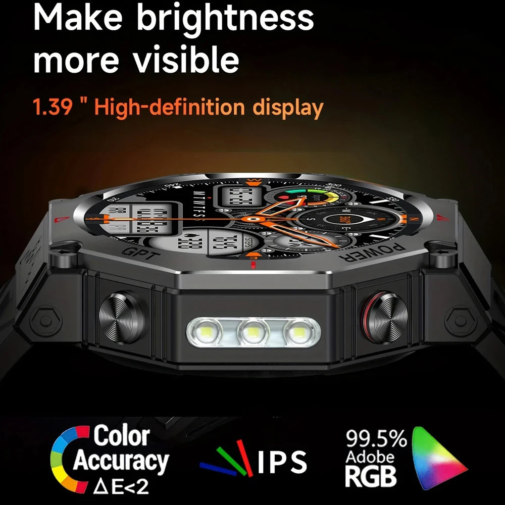 SENBONO GPS Smart Watch Men Built-in GPS Bluetooth Call AI GPT Fitness Tracker Waterproof Military Sports Smartwatch for Men