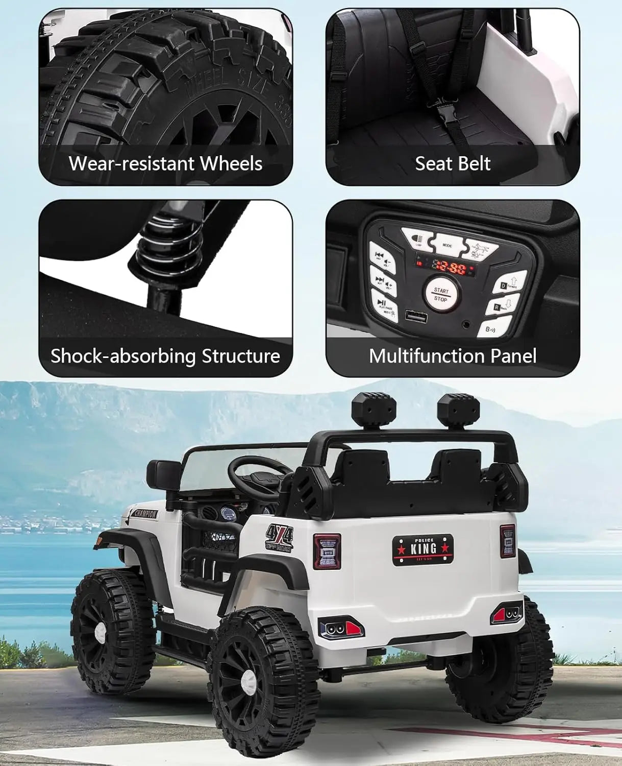 24V Ride On Car 2 Seater, XL Electric Vehicles for Big Kids with 20" Wide Seat, 3 Speed, 2x200W Powerful Motor, Suspension 3-8Y