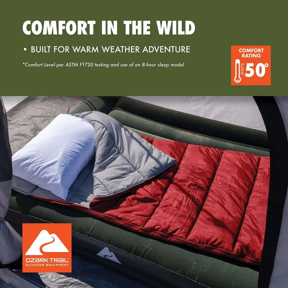 Fujian Sleeping Bag 50F Warm Weather Travel Lightweight