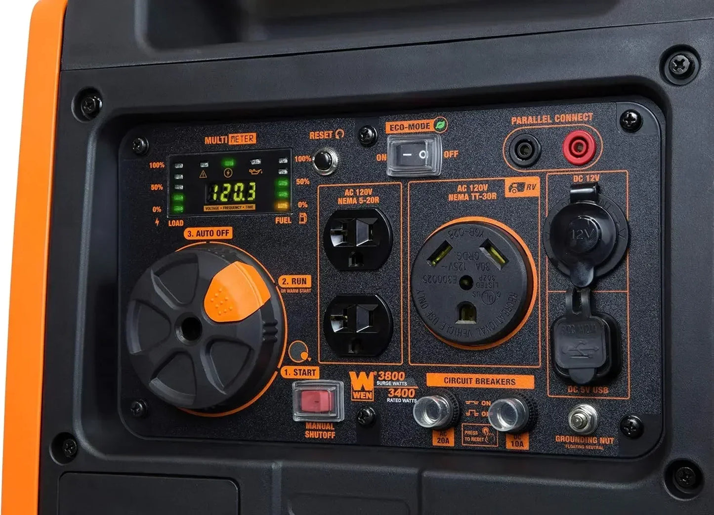 WEN 56380i Super Quiet Inverter Generator RV Ready Portable