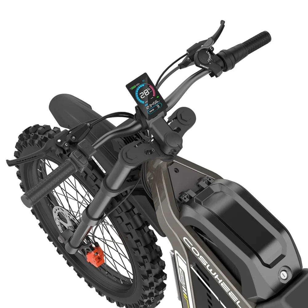 Coswheel Electric Bike 6000W Motorcycles R19 72V 40AH Battery Dirt Mountain Bike Lightweight Off-Road EBike For Adult