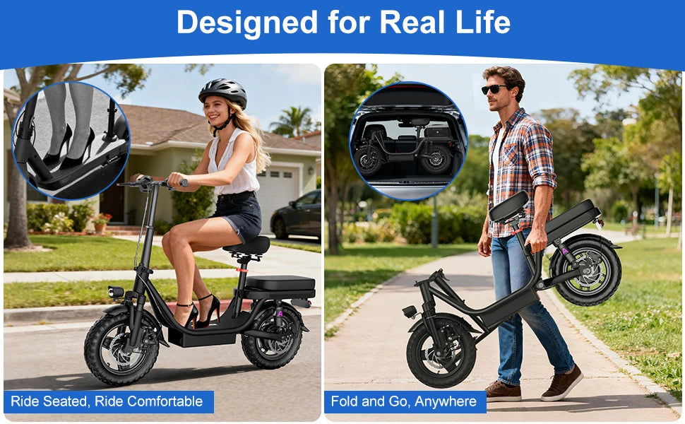 14 Inch Explorer King Mountain Ebike,Certified UL2849 45° Climbing Adjustable Front Brake Seat Factory Original Free Local Shipping