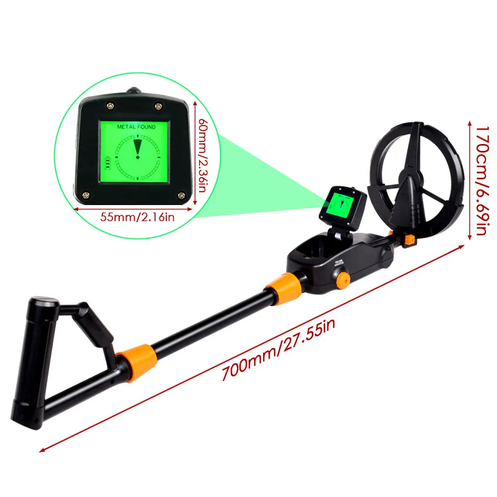 Metal Detector for Adults & Kids, Lightweight Metal Detector Waterproof Adjustable 30" to 42" Gold Detector for Backyard Search