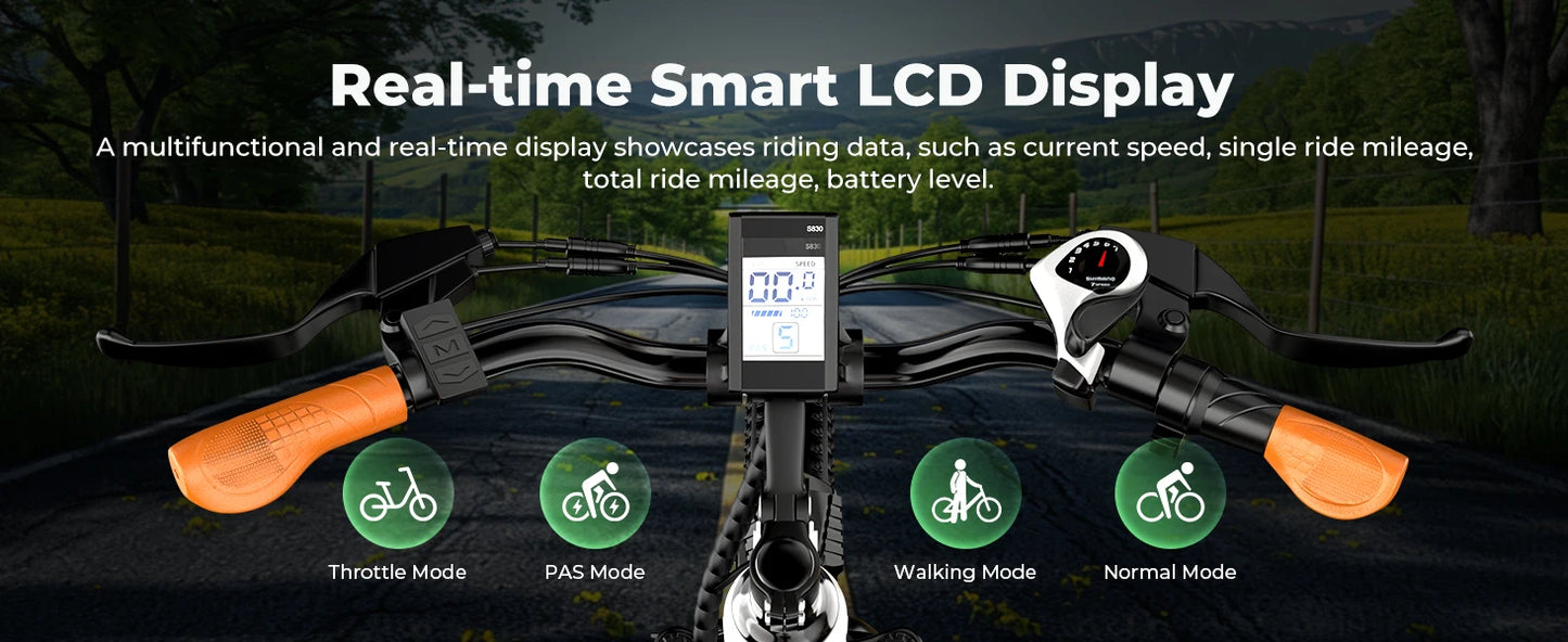 1000W Peak 26" Step-Thru Electric Bike, 48V Detachable Battery, 7-Speed Adult Urban Commuter Ebike EK2