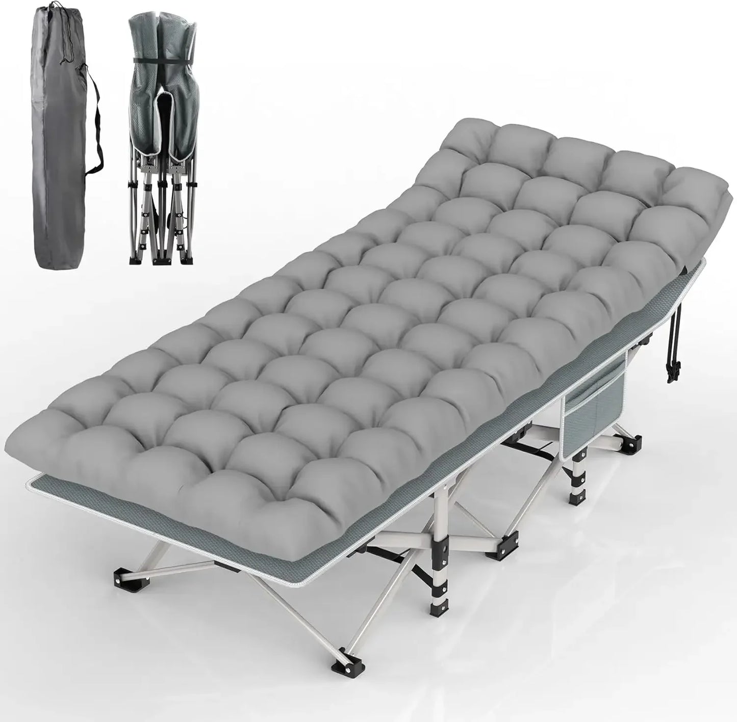 promotion-Camping Cot, Folding Camping Cot Bed for Adults Sleeping 1200D Double Layer Oxford Portable Folding Outdoor Cots